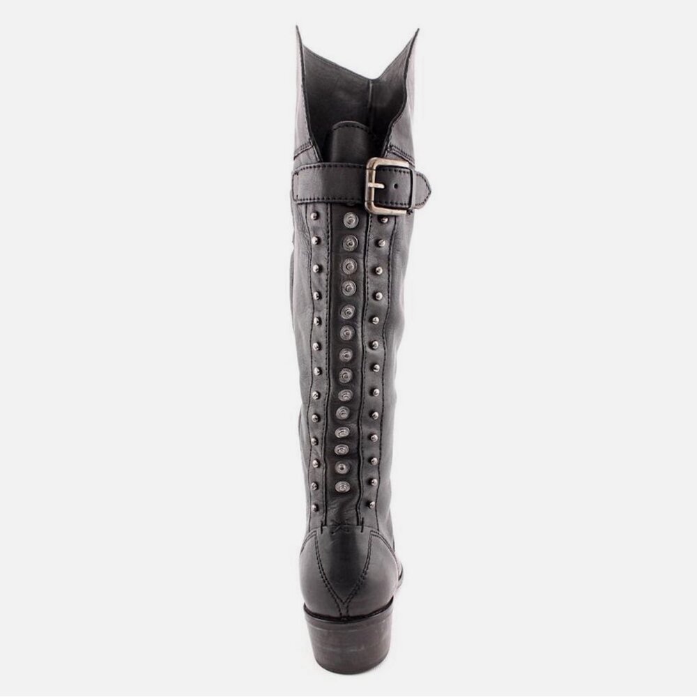 NWOB Bx By Bronx Grove Leather Knee High Studded Boots